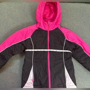 The Children's Place Pink and Black Puffer Jacket- Girls 7/8